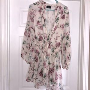 Vici Adjustable Balloon Sleeve Dress - Size Small